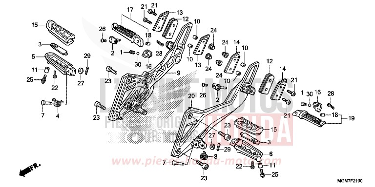 STUFE von Hornet ABS MAT PEARL COOL WHITE (NHB44) von 2013